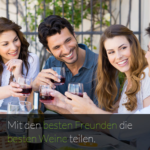 Weine und Weinlisten mit Freunden teilen, Weinempfehlungen von Freunden für beste Weine, Weincommunity